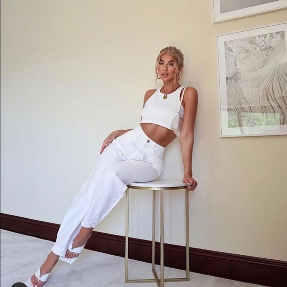 ZARA cream slouchy mom look jeans bloggers fave - Picture 6 of 12